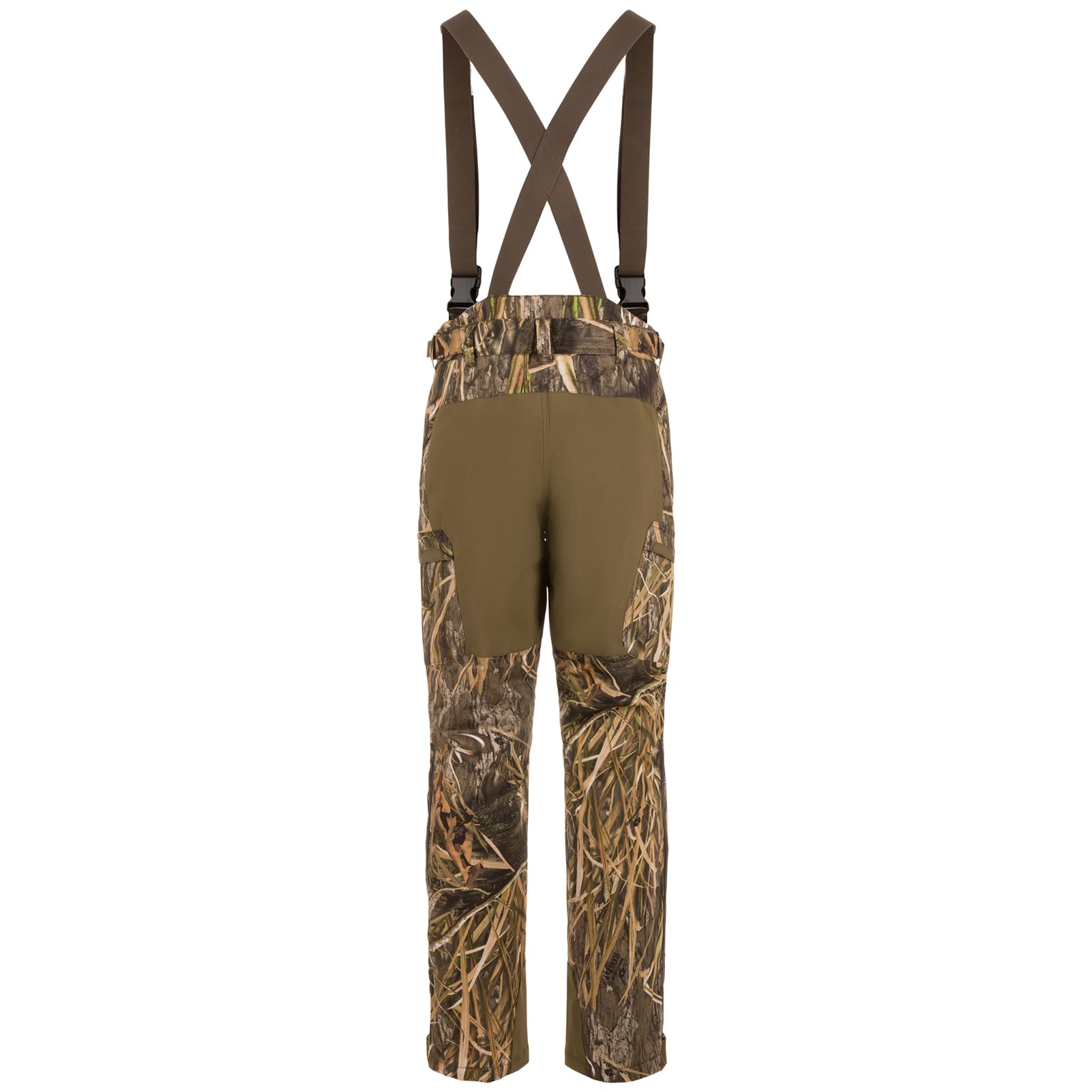 Drake Waterfowl Men's MST Waist-High Insulated Breathable Waterproof DWR Camo Hunting Bibs, Mossy Oak Shadow Grass Habitat, M