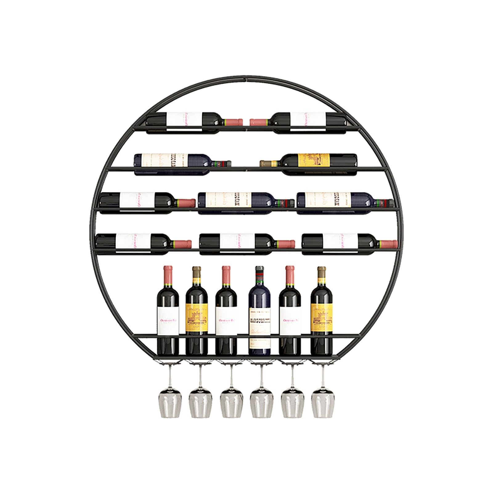 Casier à vin mural en métal de style minimaliste et haut de gamme pour cave