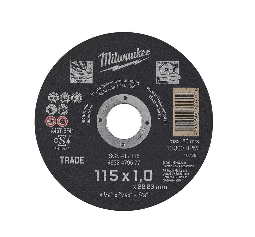 Milwaukee 4932478997 Cut.W Pro+ SCS41 115x1.0mm MetalBox-10pc