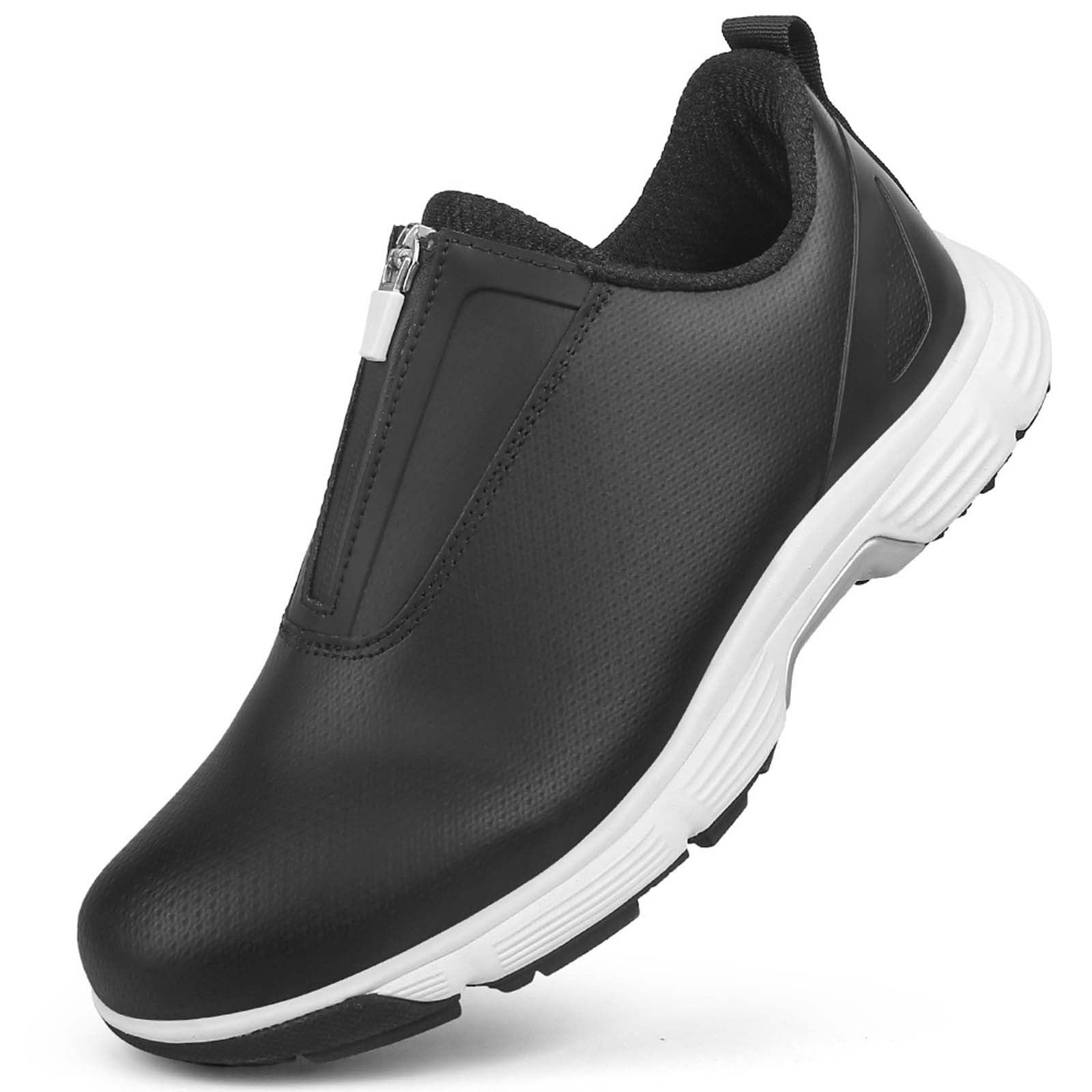 Generisch Neuheiten 2026 Bequeme, spikelose Slip-On-Sneaker mit Reißverschluss für Komfort Bequemlichkeit