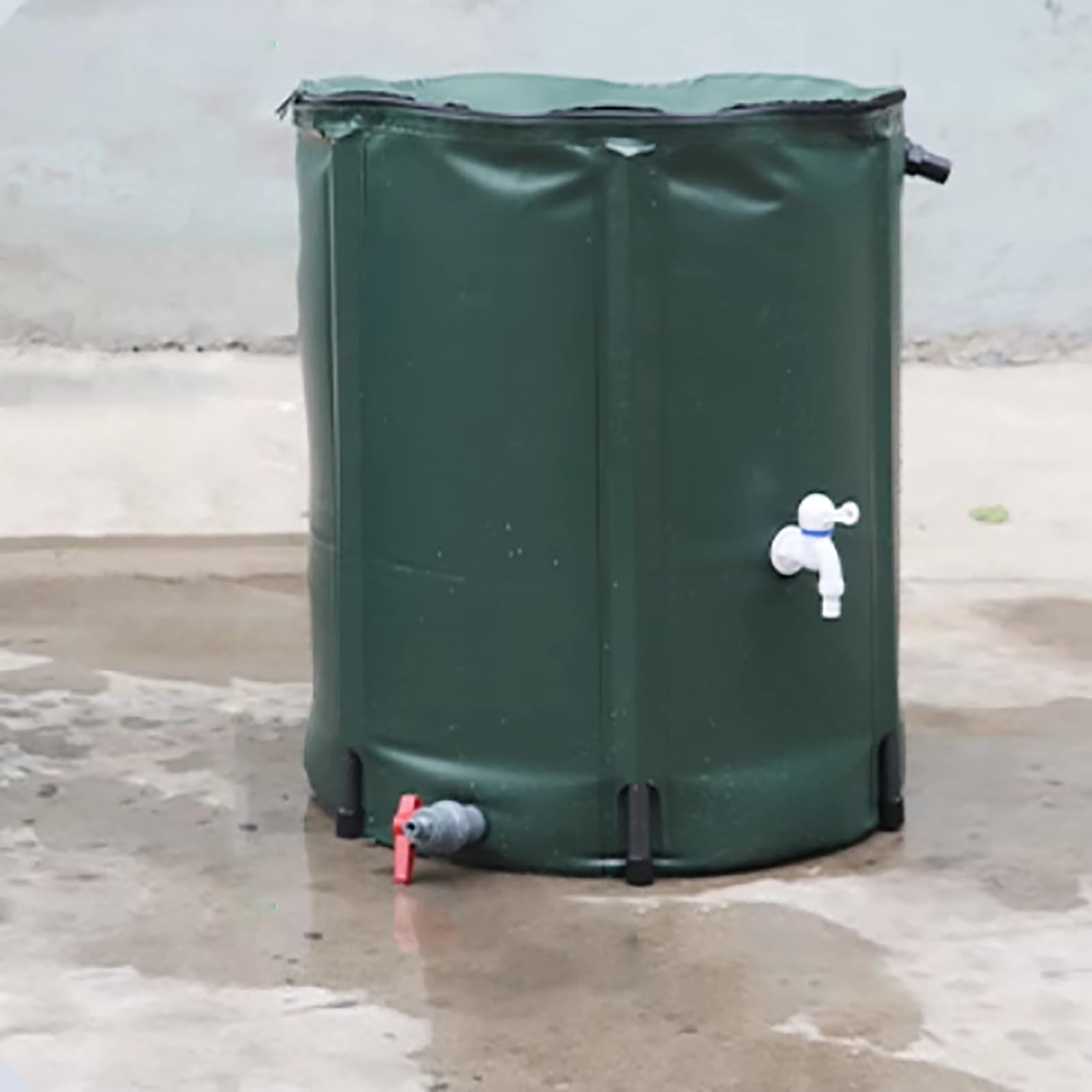 Barils d'eau de pluie avec support et robinet extérieur amovible