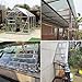 Clear Polycarbonate Sheets, 2mm Thick roof Skylight Panels, Plastic Roof Panel, Weather-Resistant and Transparent Greenhouse Roofing Sheets, UV Protection Rain Outdoor Awning Covers(4 x 3.3ft)