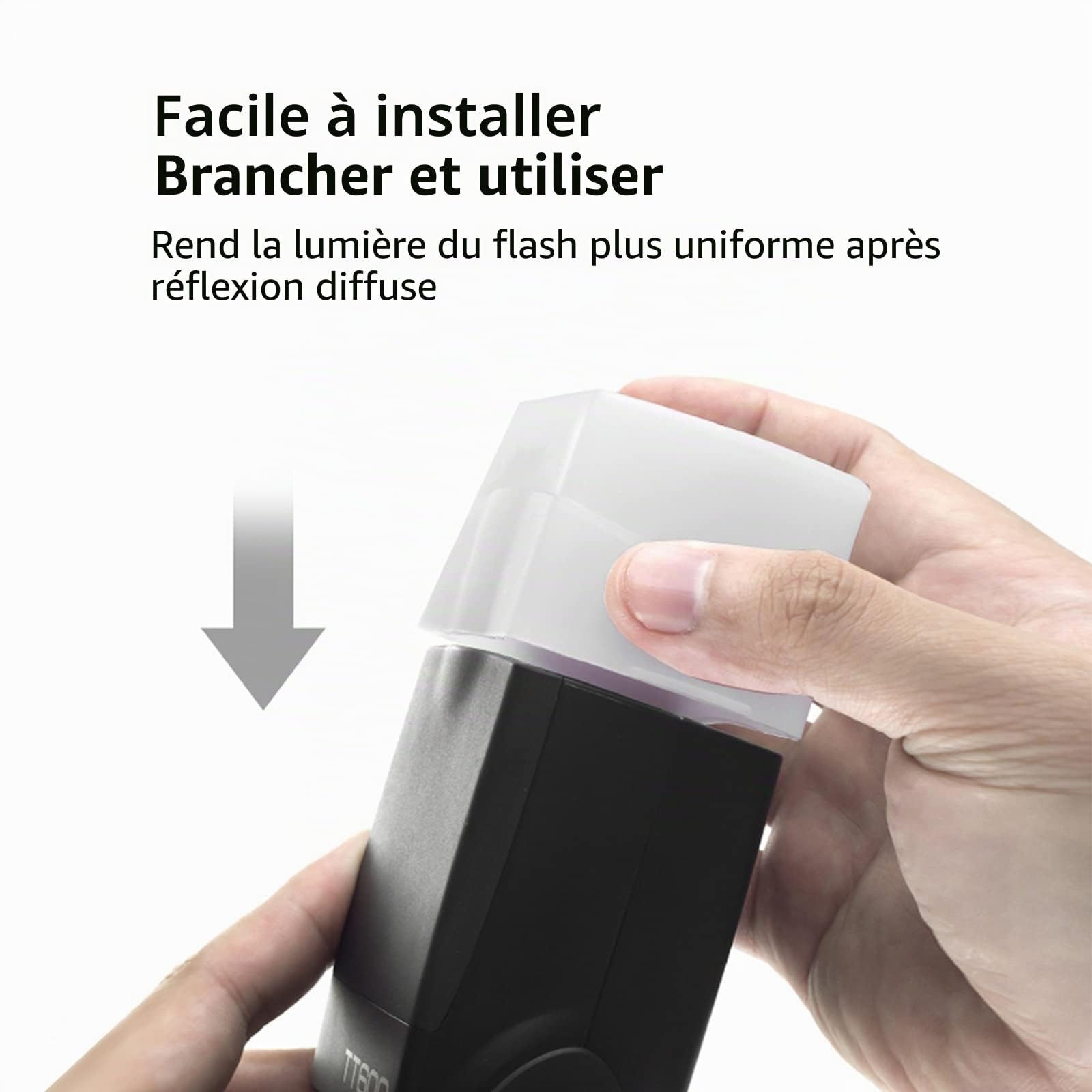 Bounce Diffuseur de Flash pour s'adapter pour Monter Directement à Sabot Flash Godox V860 Tt685 Tt600 (3-Pack Blanc Bounce diffuseurs)
