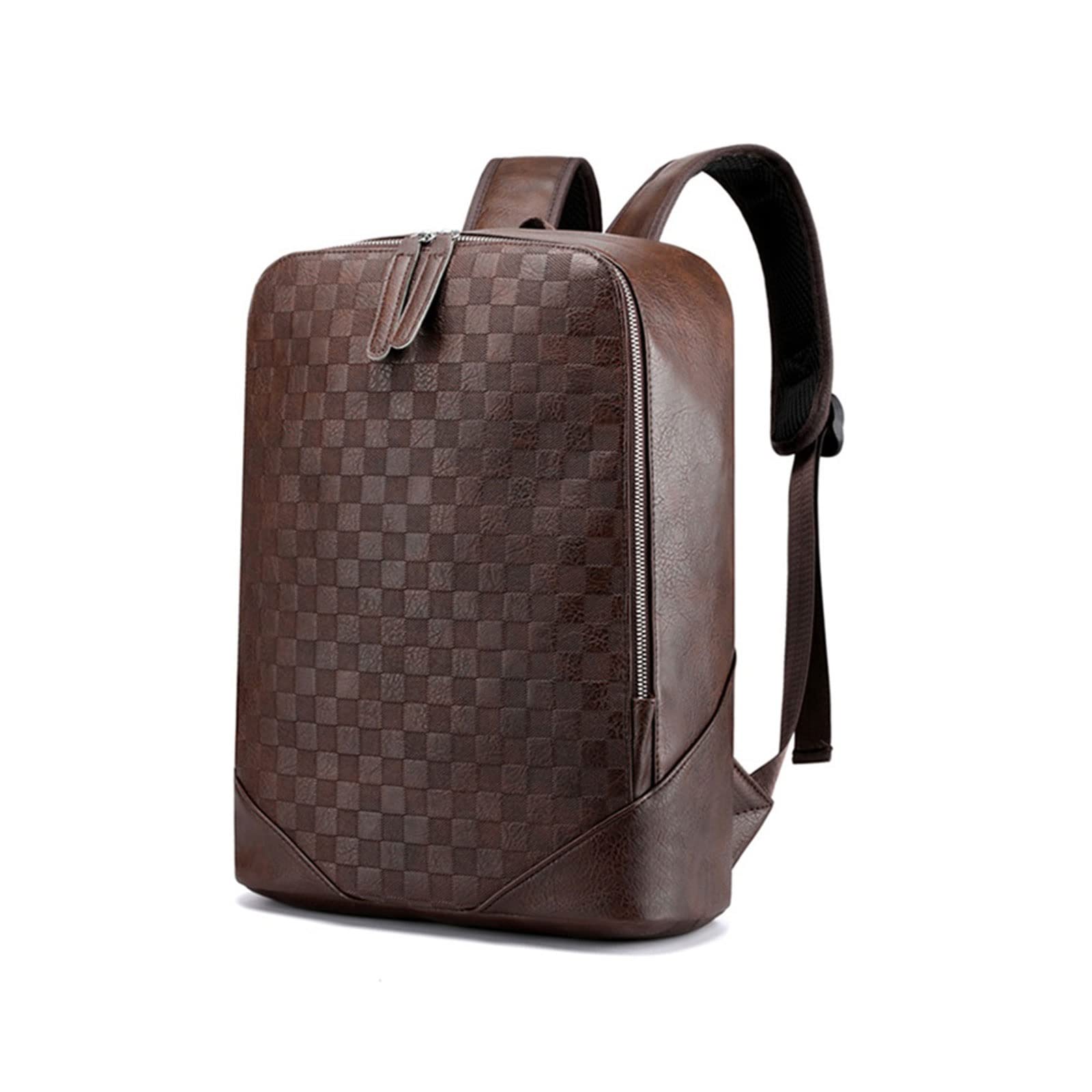 BB zaino uomo uomo impermeabile business zaino grande capacità pelle borsa computer portatile urbano giovani (colore: marrone)