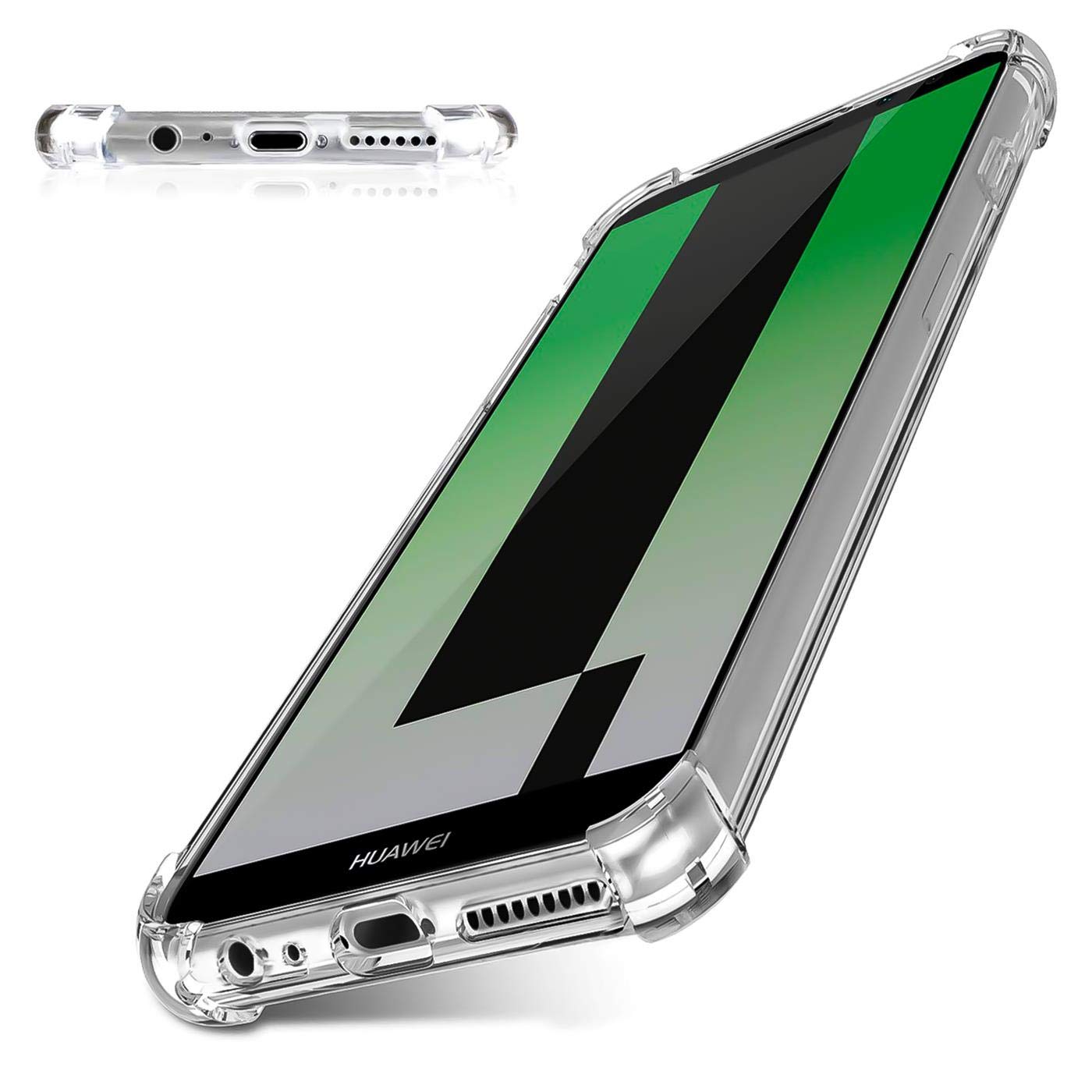 Custodia Cover Per Huawei Mate 10 Lite In TPU Trasparente Con Stampa Volpe Rossa - Antiurto E Antigraffio - 4