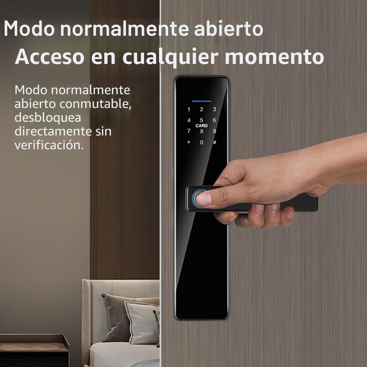 Tuya Smart Door Fingerprint Lock con Teclado y Manillar Compatible con la APLICACIÓN Tuya