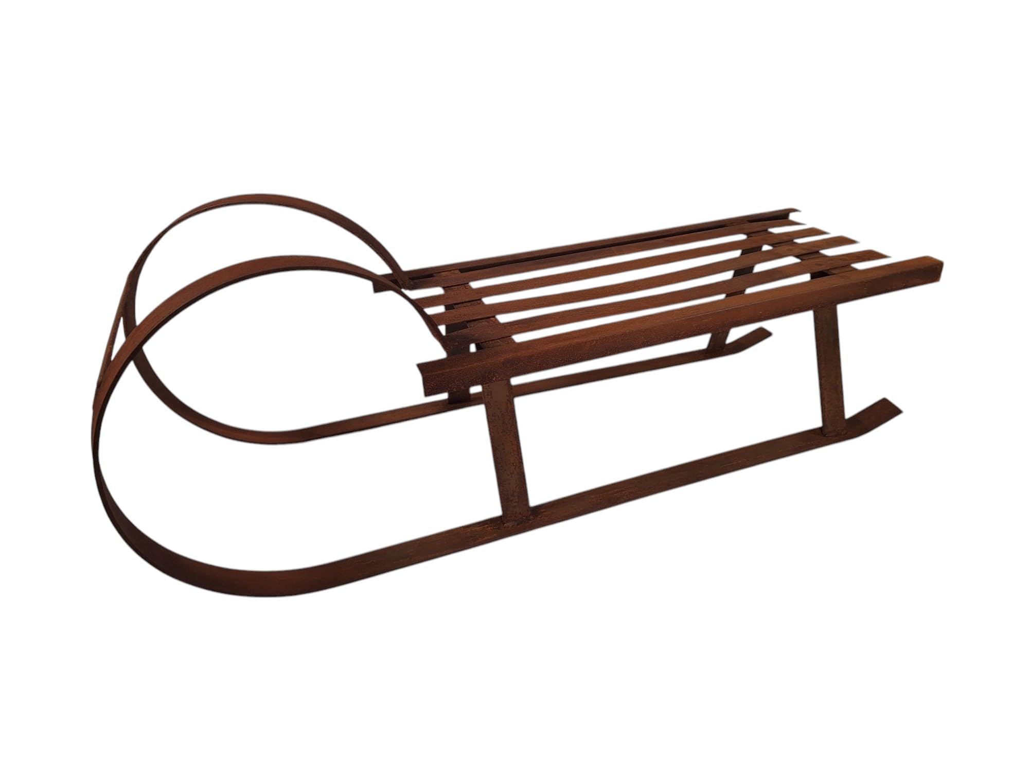 Bornhöft Schlitten 80cm Metall Rost Gartendeko Edelrost rostige Gartendekoration Weihnachten rostige Deko Winter Dekoration