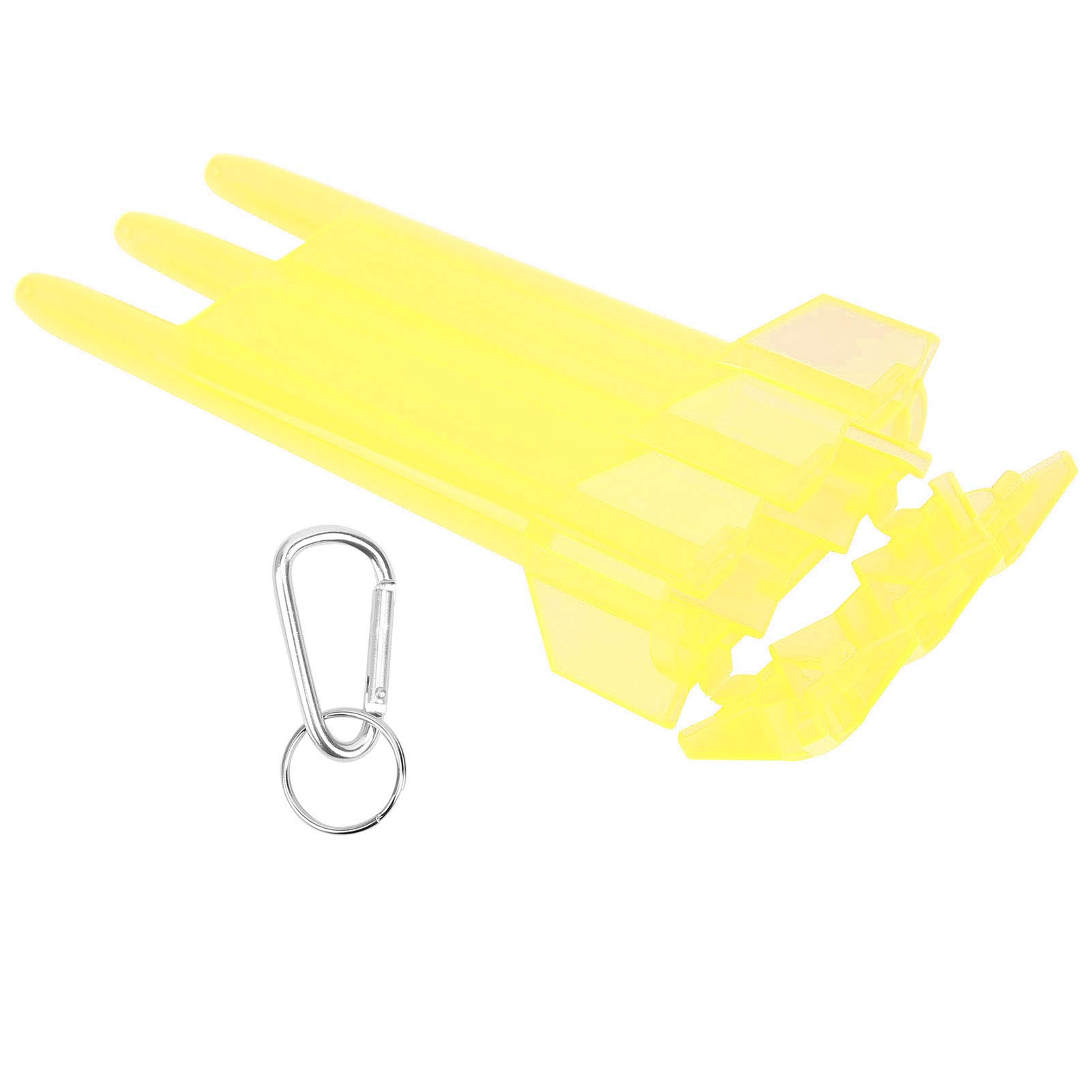 Naroote Dart Box Portable Durable Compact Lightweight Storage Case for Enthusiasts with Buckle Hang for Easy Carry for All Kinds of Darts Made of ABS Material (Yellow)