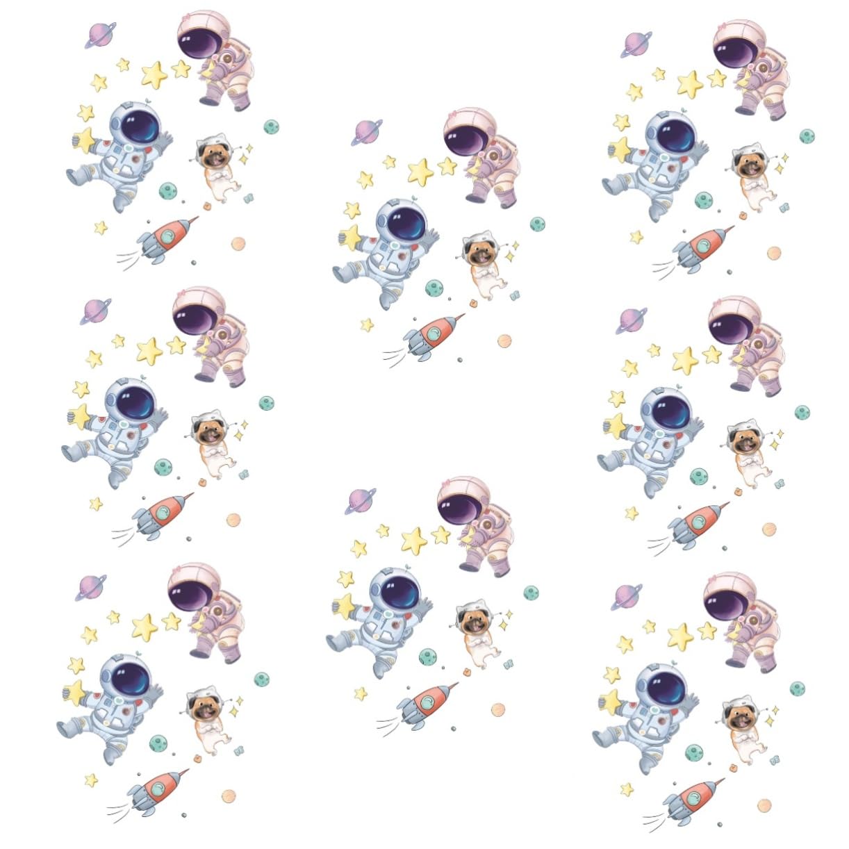 BESTonZON 8 Sätze Astronauten-wandtattoo Aufkleber Ästhetische Raumdekoration Baum Wandtattoo -projektor Wandtattoos Für Kinderzimmer Wandtattoo Neon Abziehbilder Stern Pvc