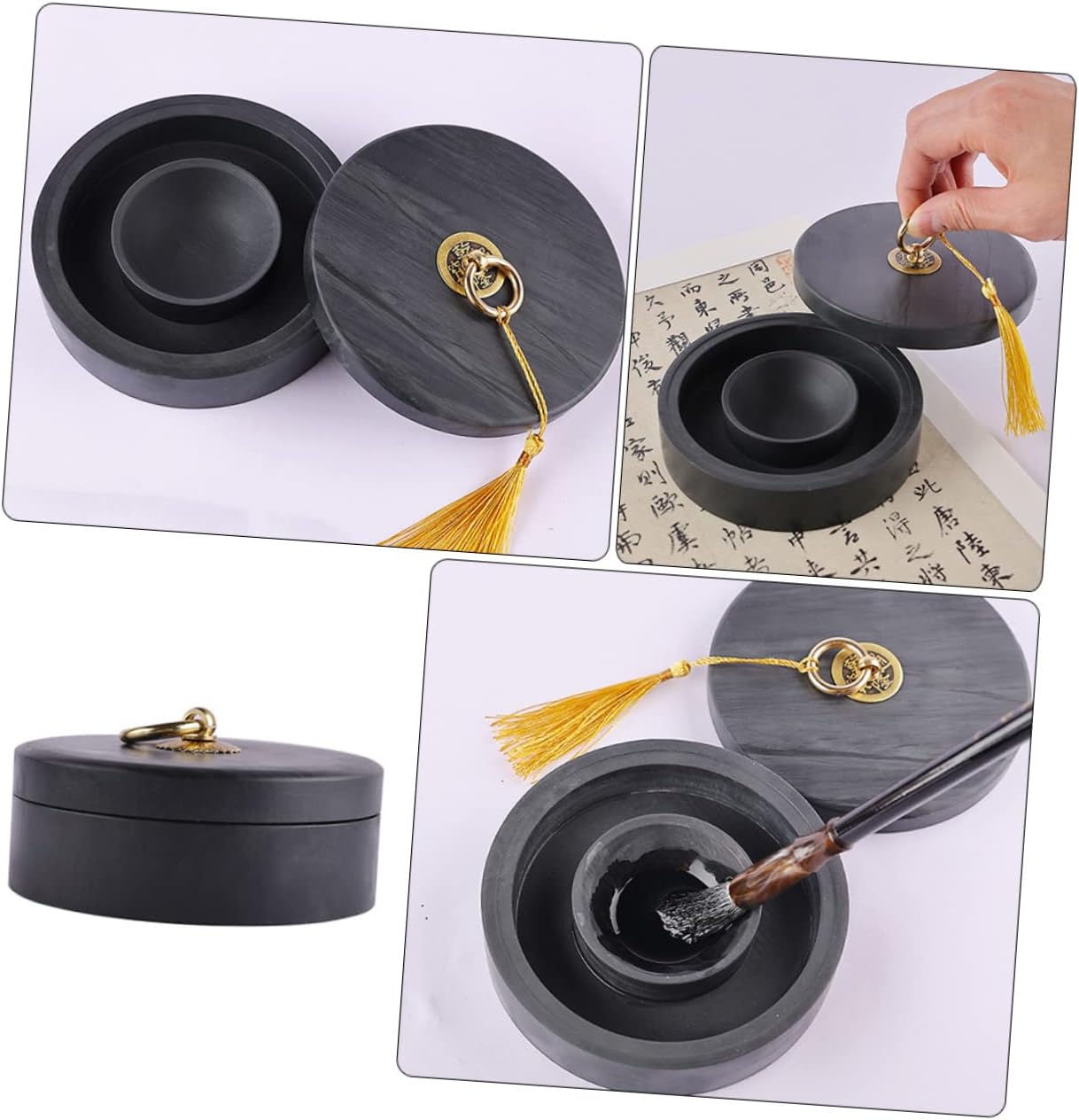 Moisturizing Inkstone Chinese Ink Calligraphy Ink Slab Double Classic Drawing