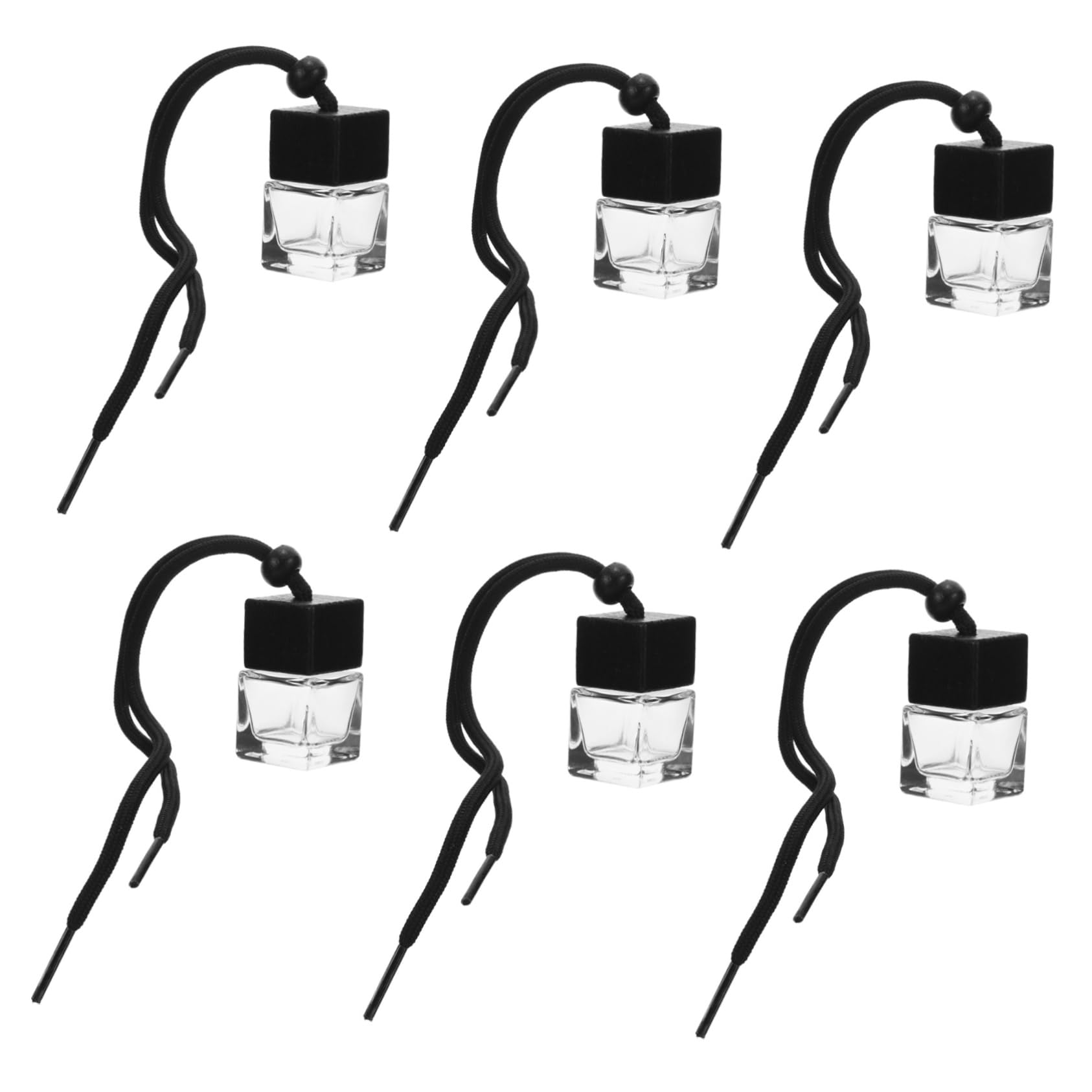 SOLUSTRE 24piezas Difusor De Perfume De Coche Colgante Reutilizable De Botellas Transparentes Aromatizante para Auto Accesorios y
