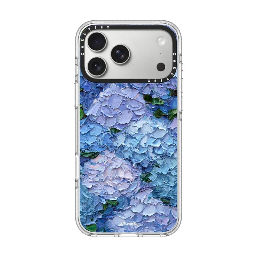 CASETiFY インパクト クリア iPhone 17 Pro Max ケース [黄変防止/クリア 透明/MagSafe対応] - Moonlight Hydrangeas - Clear