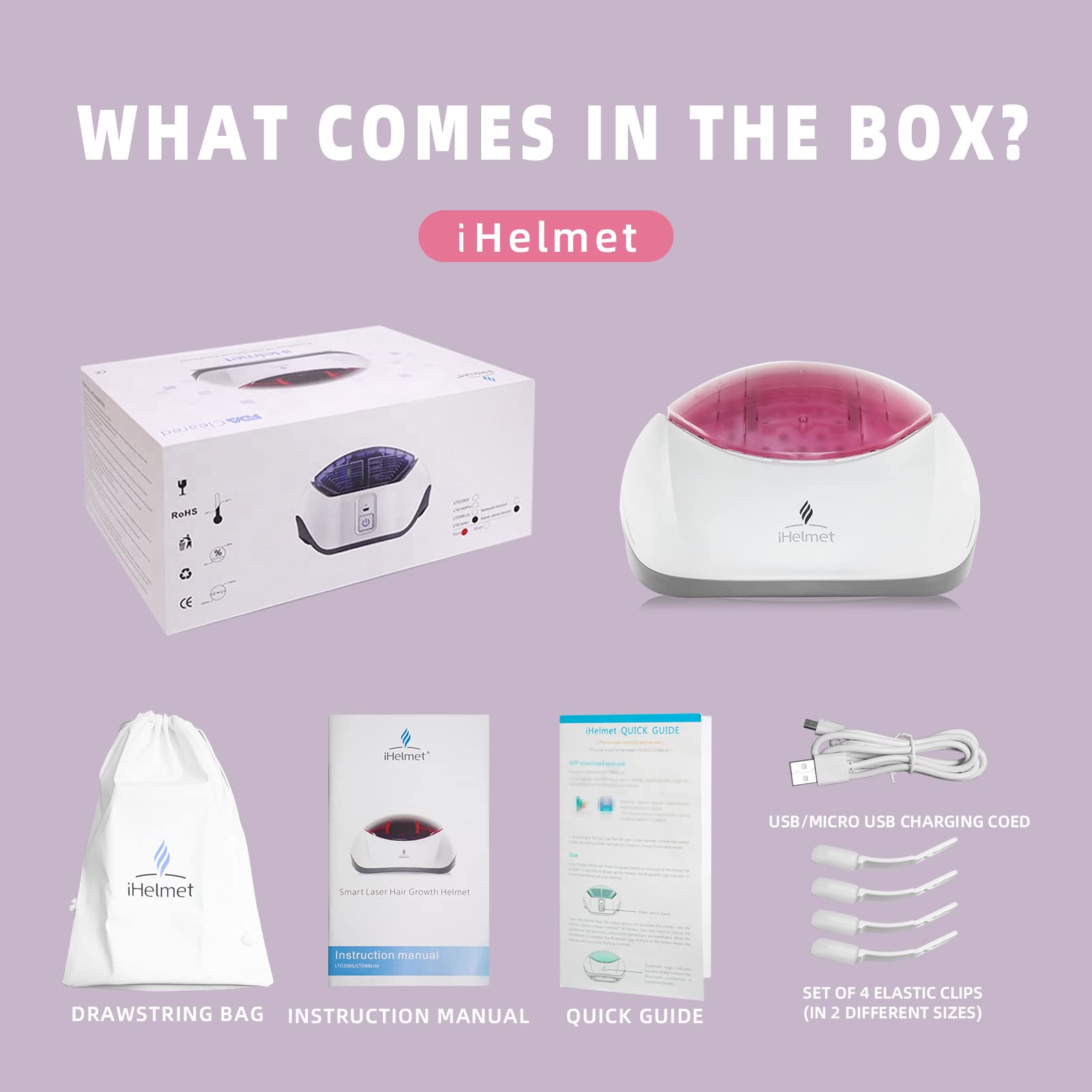 iHelmet Laser Hair Growth Helmet, Laser Cap Hair Growth for Men or