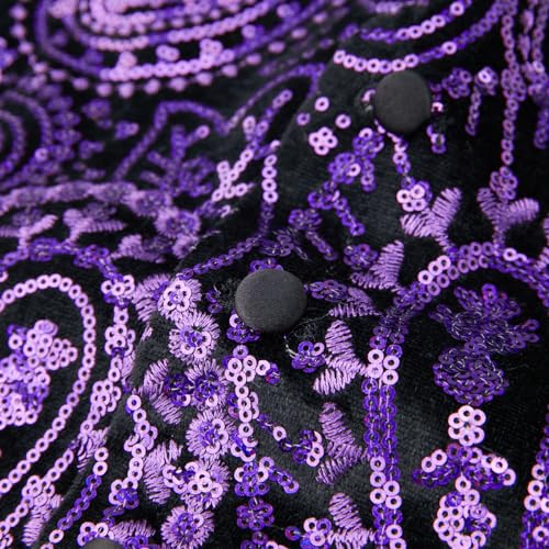 Mens Fashion Full Sequins Paillette Waistcoat4