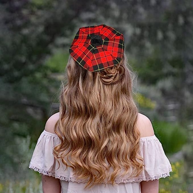 Scottish hat Scottish Traditional Tam o' Shatner Tammy Hat Made up of Tartan Acrylic Wool - Image 3