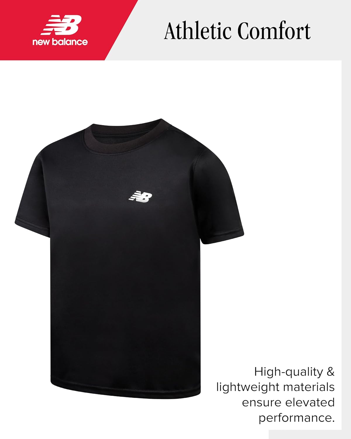 New Balance Boys Active Shorts Set - 3 Piece Short Sleeve T-Shirt and Athletic Performance Shorts Outfit for Boys - Image 5