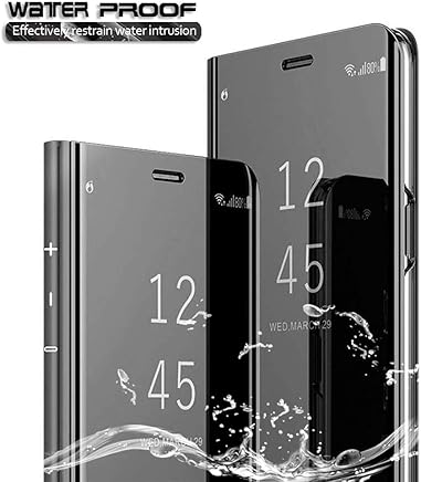 COWEN Funda para Samsung Galaxy A70 Smartphone,Soporte Plegable,360 ?Complete Package Protection Espejo Brillante Standing Mirror Flip Funda-Negro COWEN Funda para Samsung Galaxy A70 Smartphone,Soporte Plegable,360 ?Complete Package Protection Espejo Brillante Standing Mirror Flip Funda-Negro