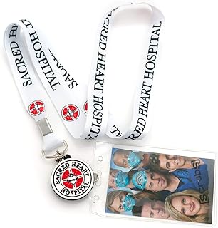 Scrubs Official Sacred Heart Hospital Lanyard | Includes ID Holder & Bonus Charm | Wear Your Office, Hospital, Or Event ID