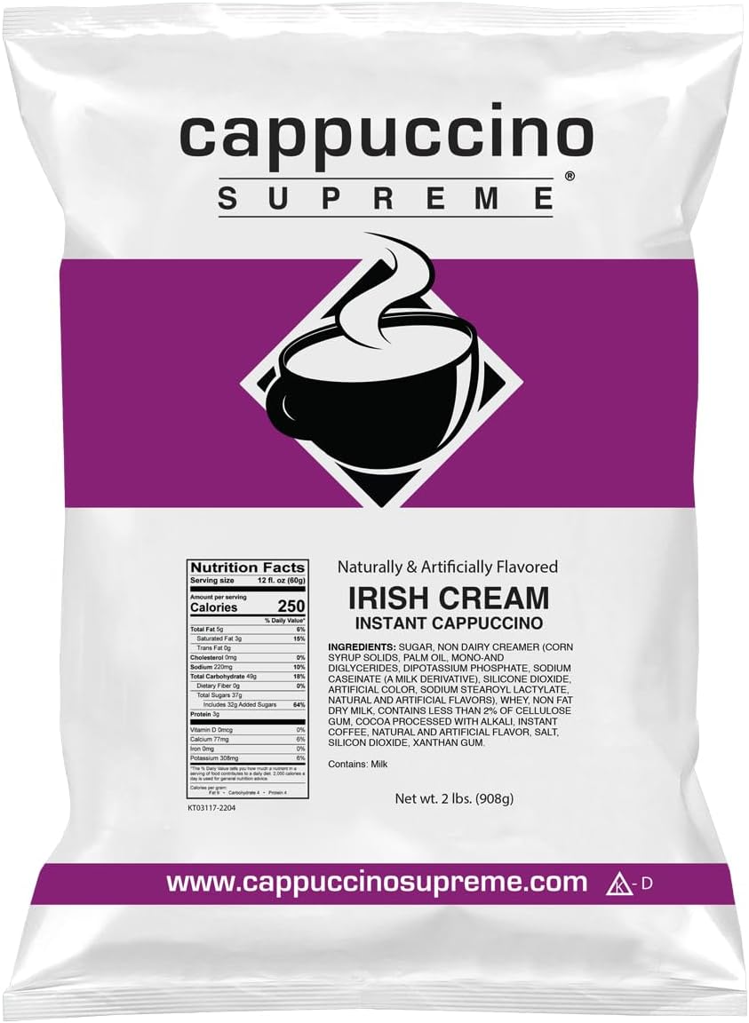 2 lb bag Irish Cream Instant Cappuccino Mix