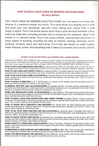 How To Build Your Cabin Or Modern Vacation Home - B000QS2ZQS Book Cover