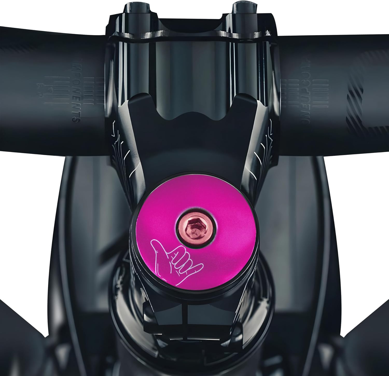 Dispatch Shaka Hang Loose Bicycle Headset Cap - Customize Your Bolt - Personalize Your Ride, Easy Installation & Durable 6061 Aluminum - Lightweight