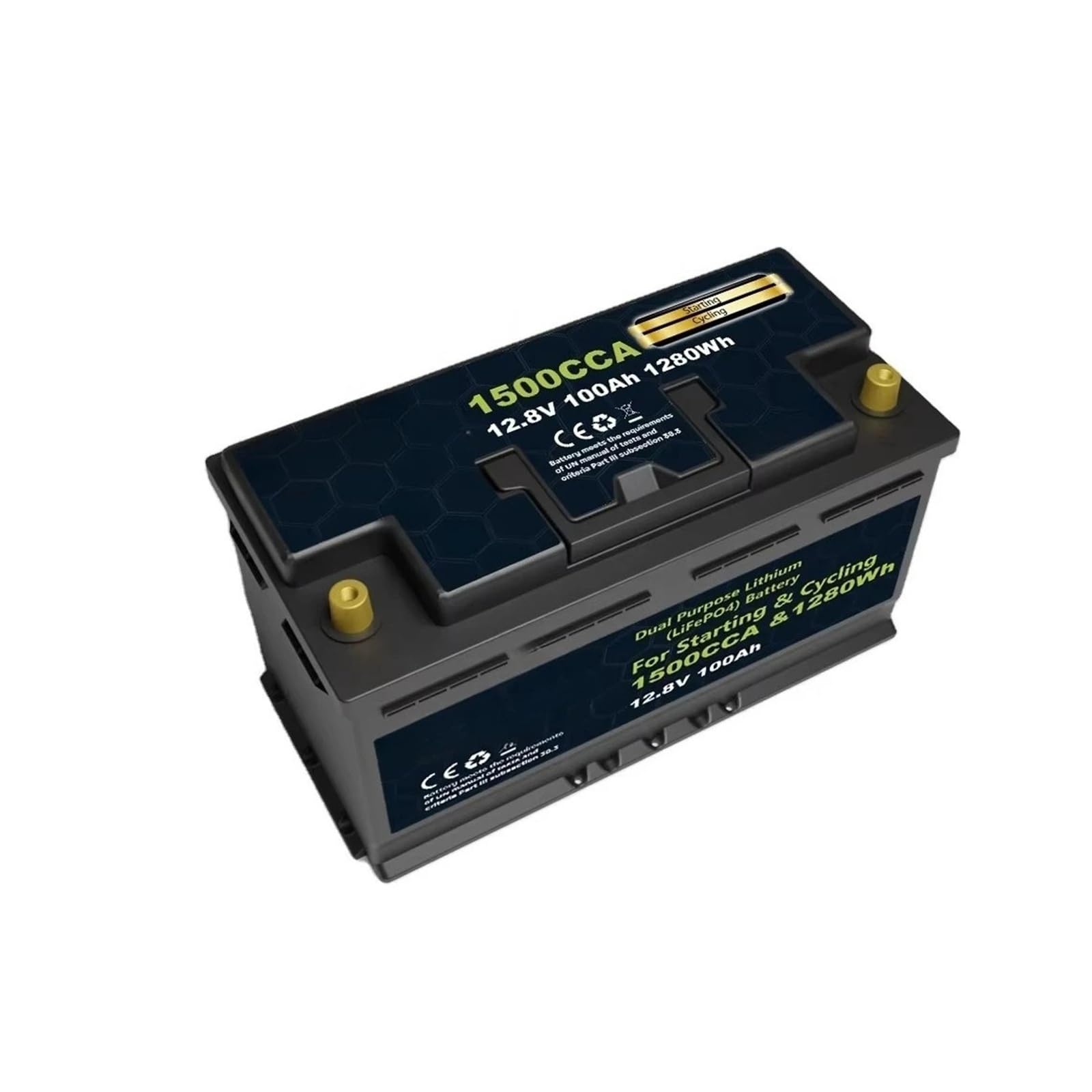 Batteria Di Accumulo 12V 100Ah, Con Funzione Bluetooth | Scheda Di Gestione Del Circuito Integrata, Struttura Di Avviamento E Accumulo Di Energia A Doppio Scopo