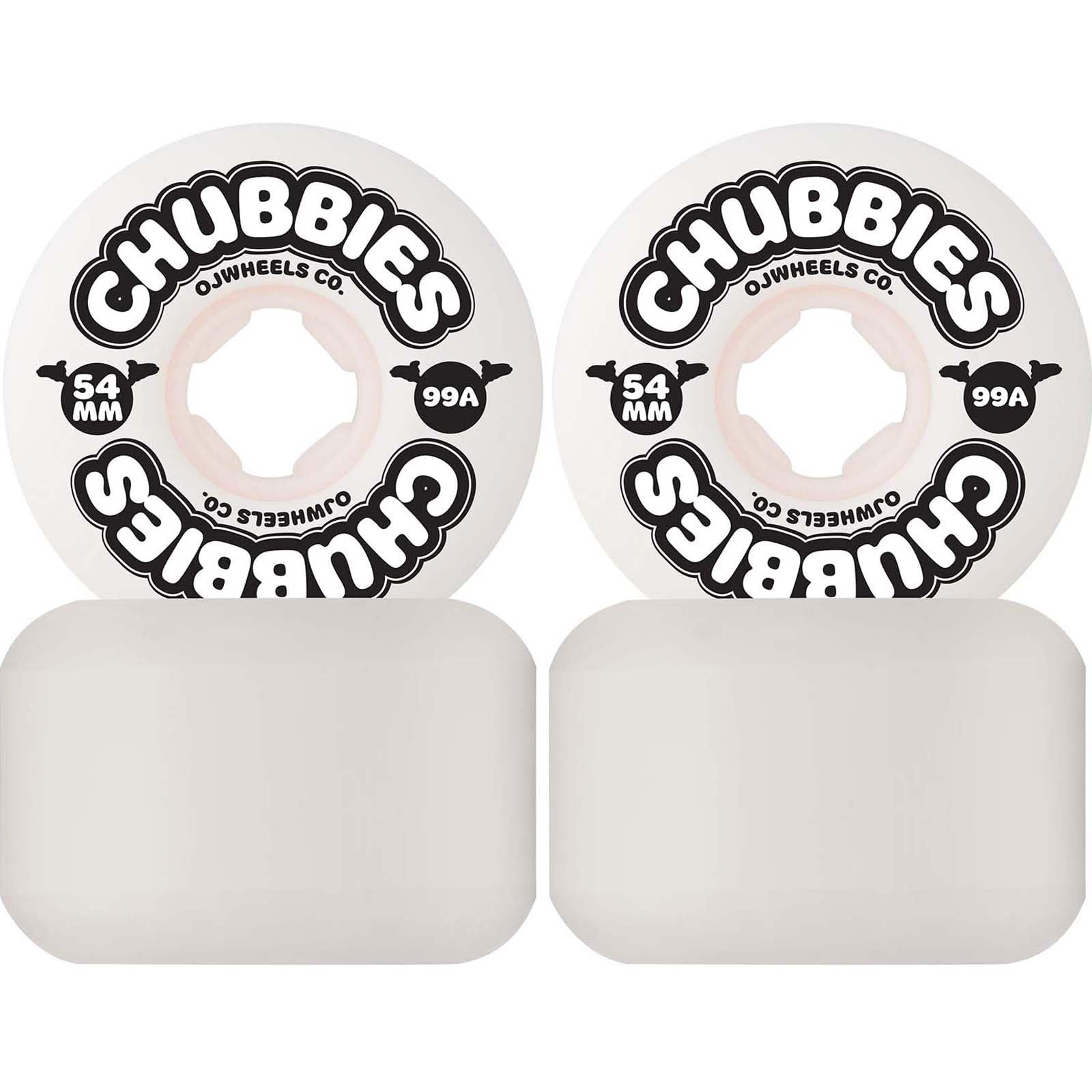 OJ54mm Chubbies White 99a Skateboard Wheels