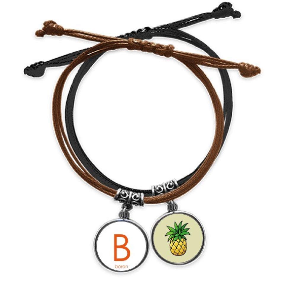 offbb Chemistry Elements Period Table Semimetal Boron B Bracelet Rope Hand Chain Leather Pineapple Wristband