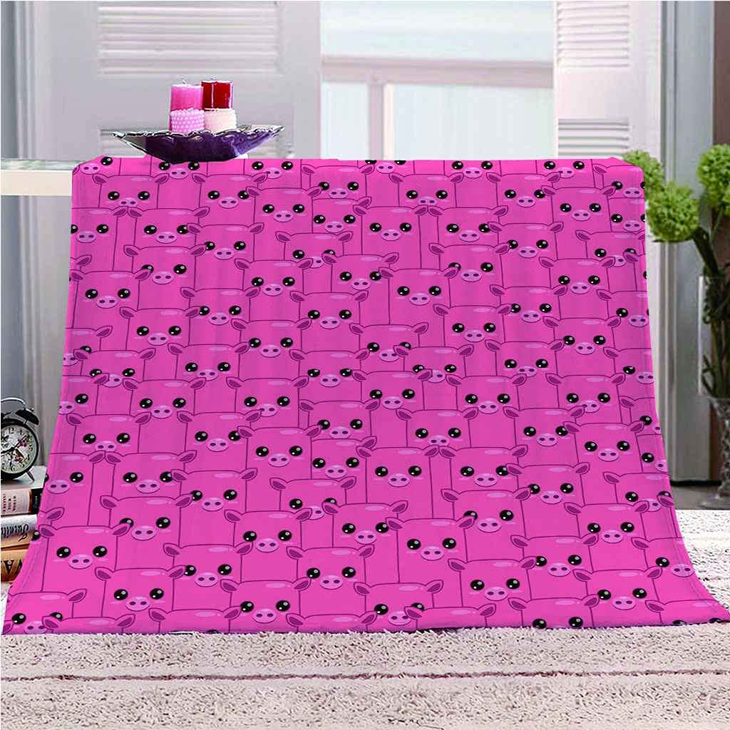 Couverture cochon rose en flanelle pour des soirées canapé cocooning en hiver