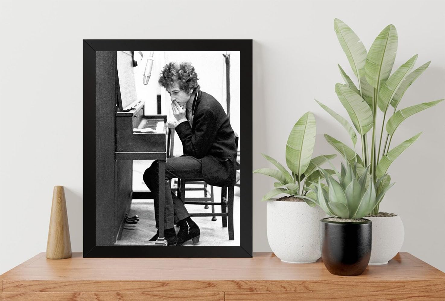 GADGETS WRAP Printed Photo Frame Matte Painting for Home Office Studio Living Room Decoration (9x11inch Black Framed) - Bob Dylan Records Highway 61 Revisited