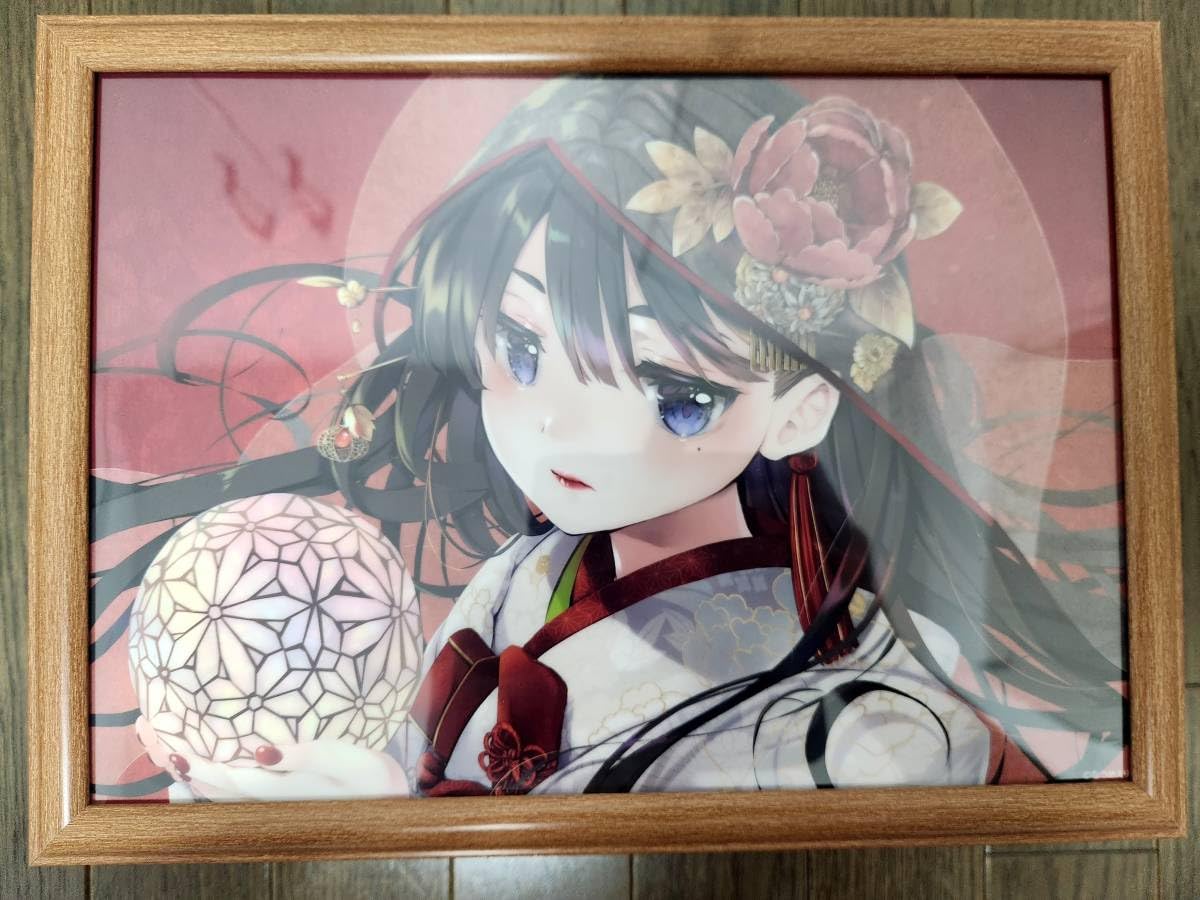 Amazon.co.jp: なつめえり・版画展・額装済・A4サイズ