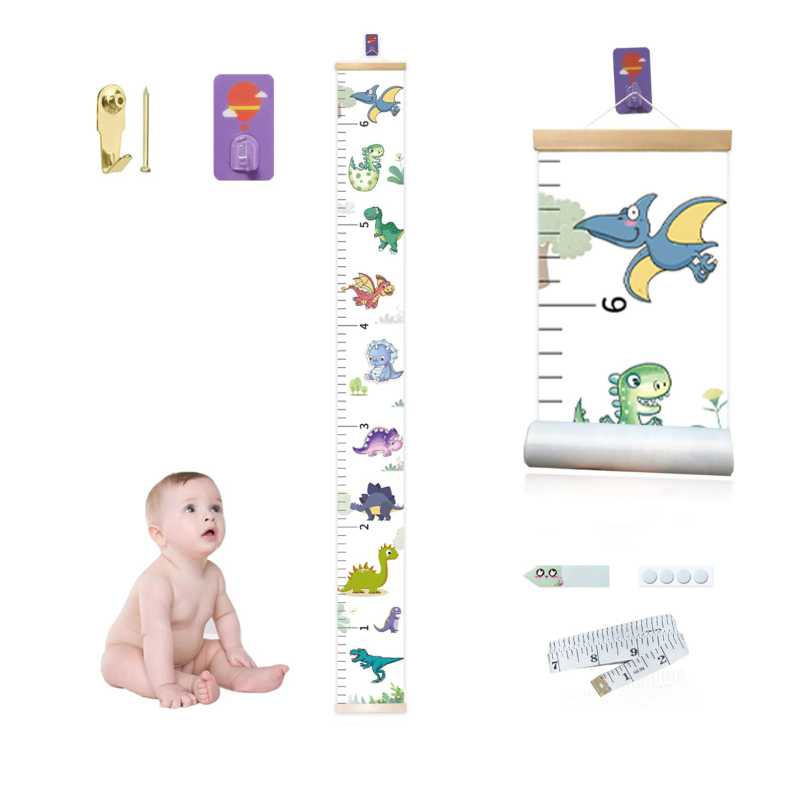 Buy Growth Chart for Kids,Upgrade Removable Baby Growth Chart for Wall