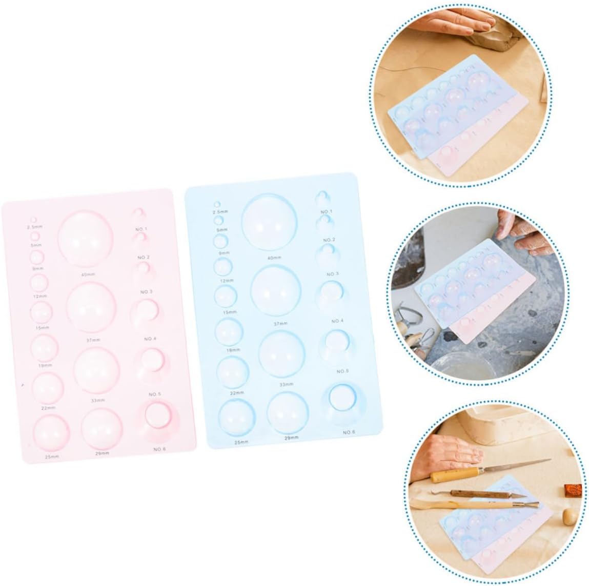 CORHAD 4pcs Paper Quilling Molds Quilling Tools for Crafts Easy to Use Half Sphere Paper Craft Supplies