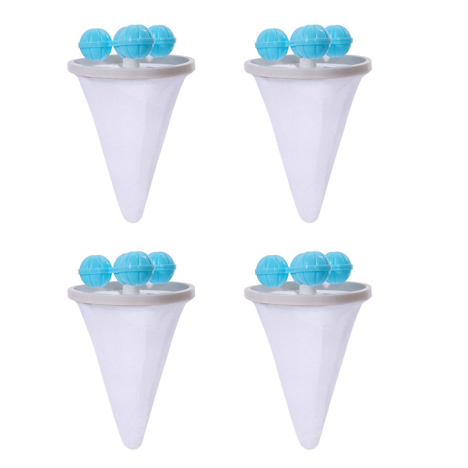4Pieces Filter Bags Pet Hair Remover Washing Machine Catcher Bag for Laundry Clothes Floating Lint