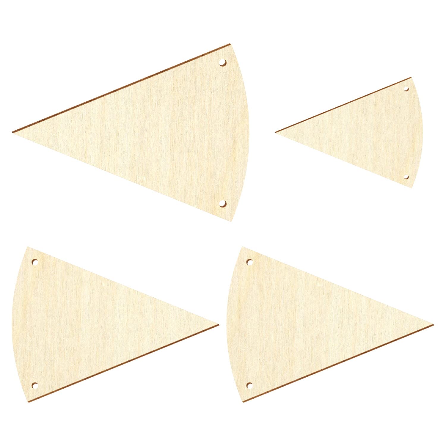 Lot de 50 fanions en bois V5 - 50 cm de large - Largeur : 12 cm