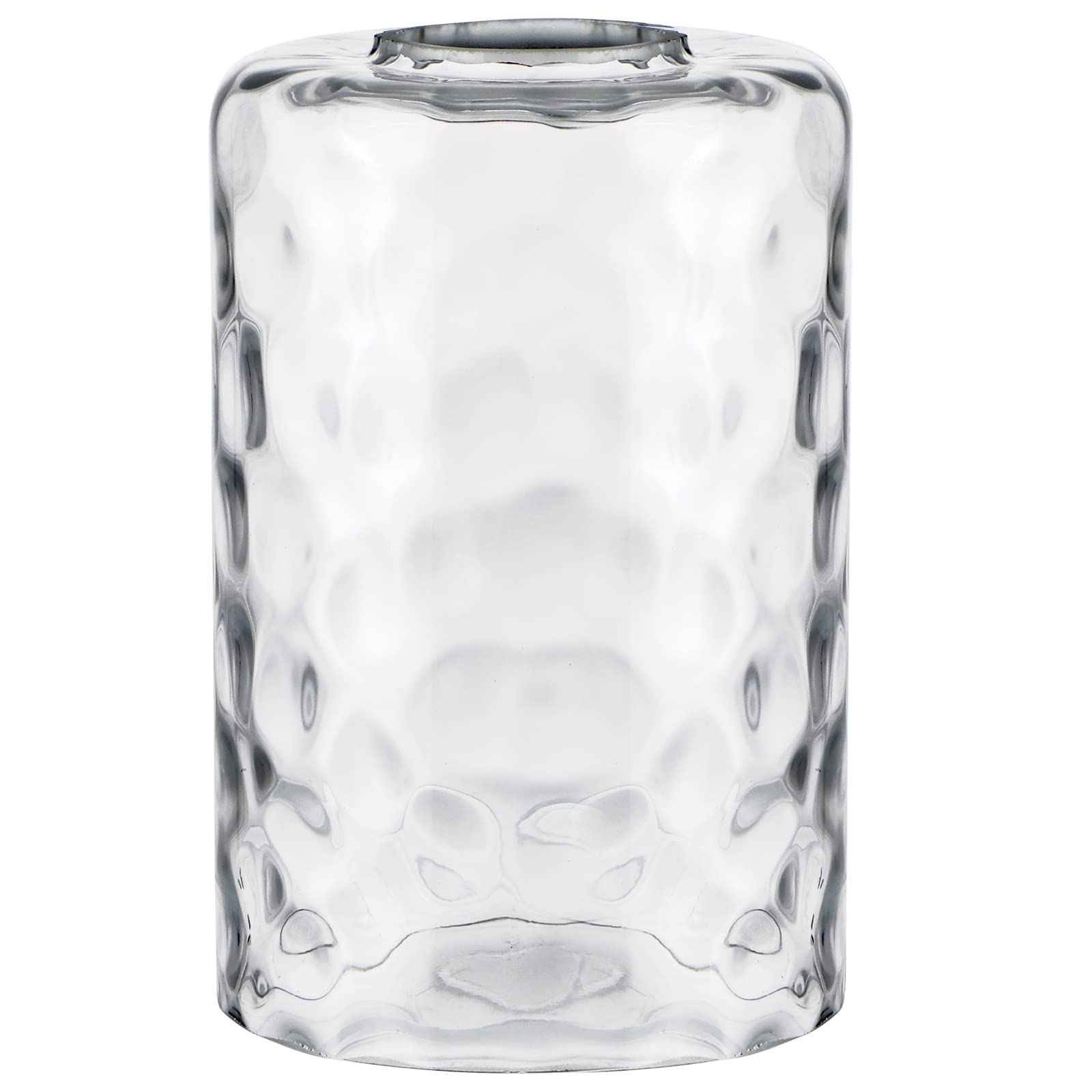 Skelang Hammered Glass Shade, Cylinder Light Shade with 1-5/8
