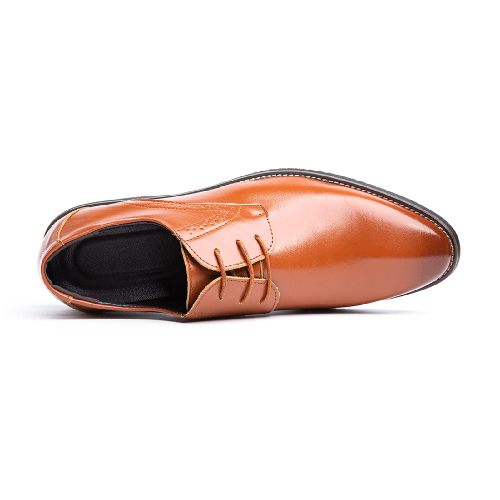 Męskie buty garniturowe Oxford Derby, buty skórzane, buty ślubne, sznurowane, biznesowe, klasyczne buty sznurowane, niebieskie, złote, szare, czerwone, czarne, brązowe, khaki, rozm. 37-48, Khaki 3, 42