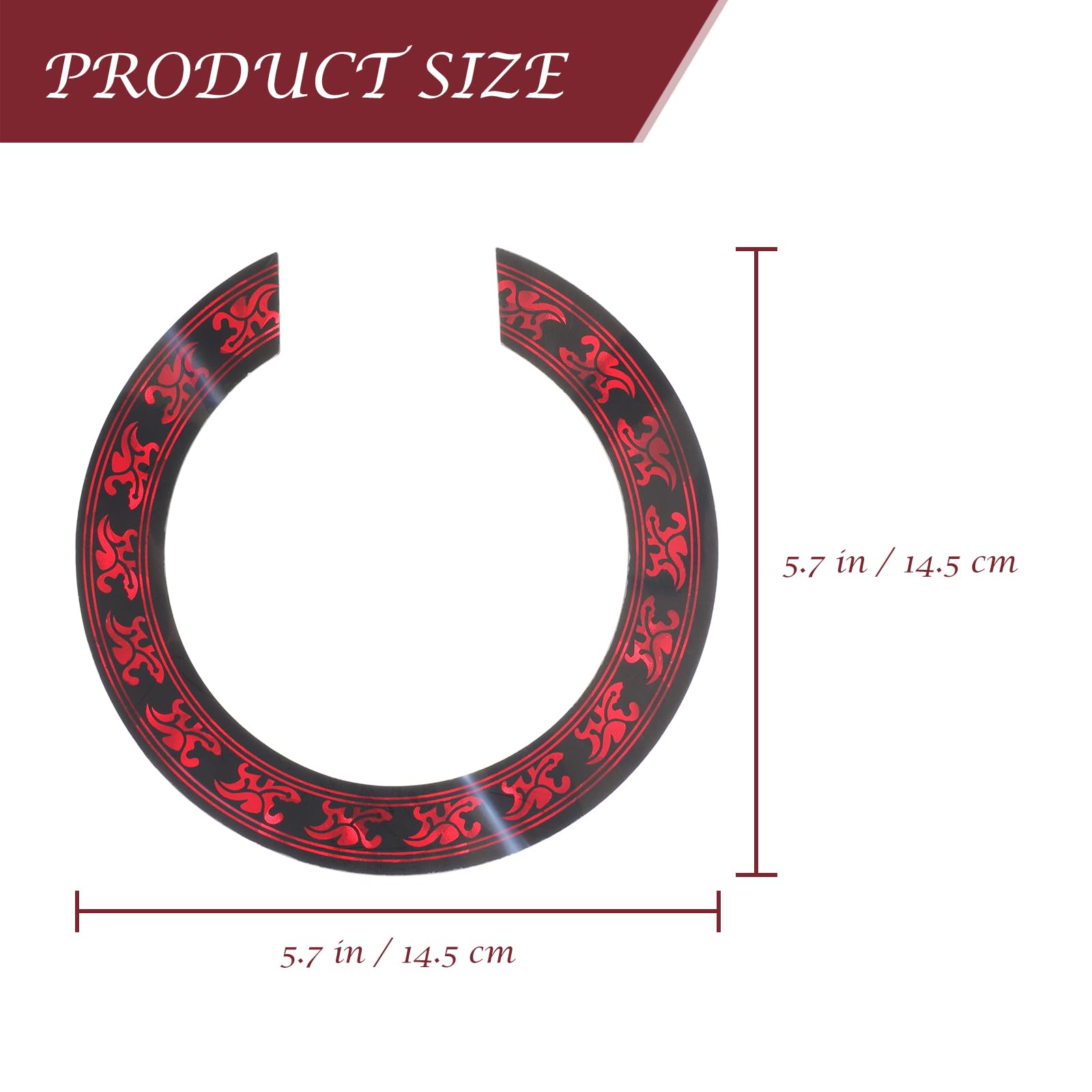 Abaodam Guitar Decals Guitar Sound Hole Rosette Guitar Self- Adhesive Decals for Acoustic Guitar Sound Hole Sticker Inlay Stickers for Ukuleles Soundhole Decal Flower Decoration PVC Roses