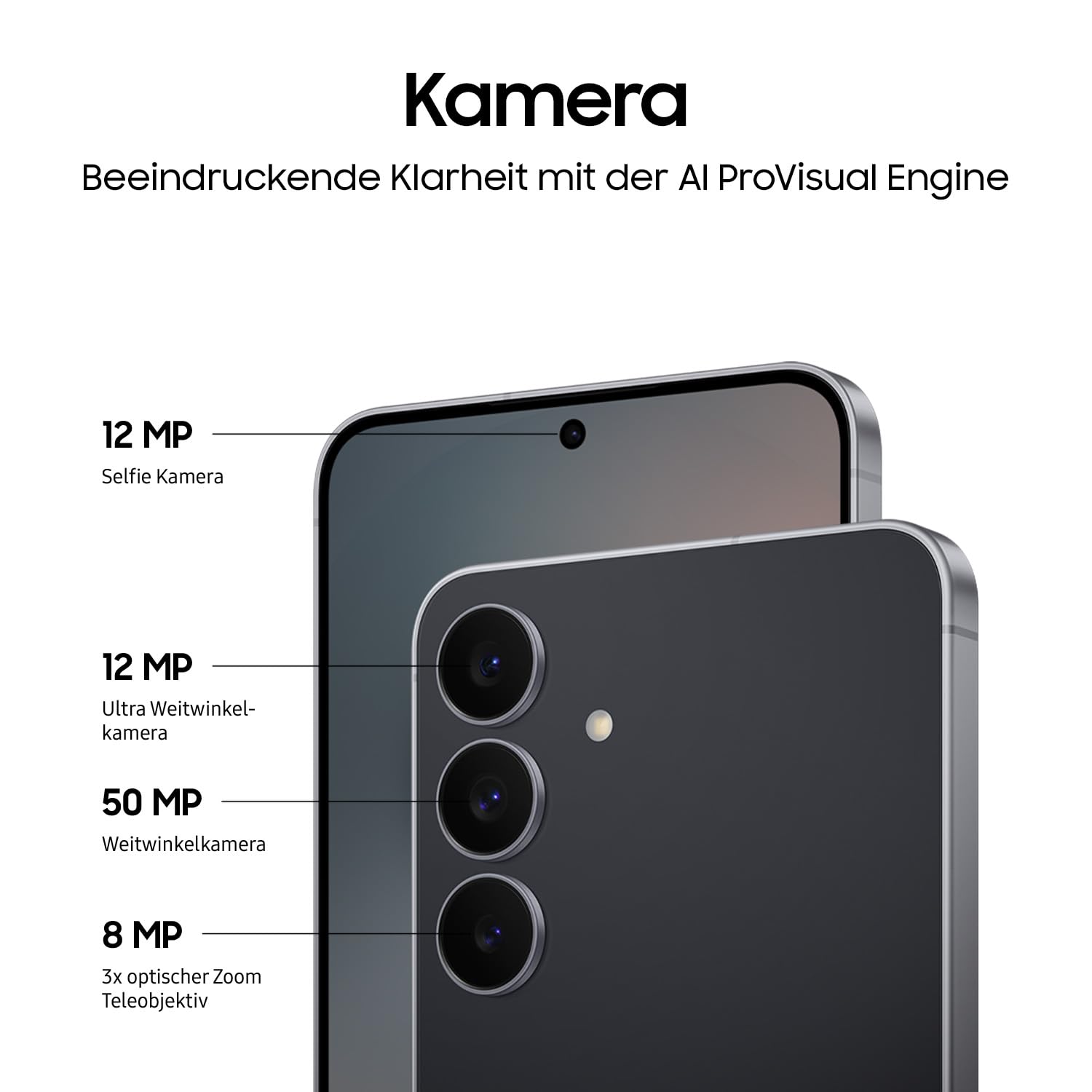 Samsung Galaxy S25 FE Enterprise Edition, AI Smartphone, Android-Handy ohne Vertrag, 8 GB RAM, 128 GB Speicher, Lange Akkulaufzeit, Sicherheit durch Knox Suite, JetBlack