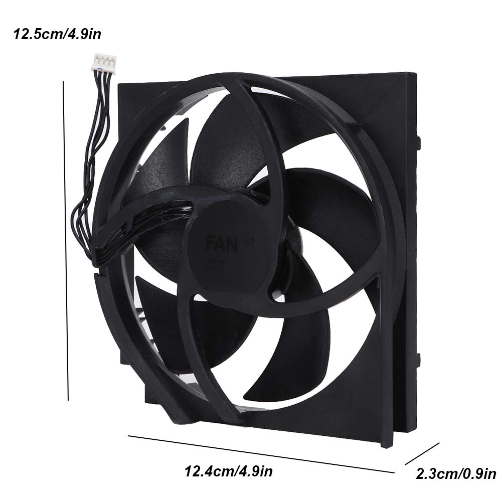 Replacement Internal Cooling Fan for Xbox ONE S OEM with 5 Blades 4 Pin Screwdriver Durable ABS Material
