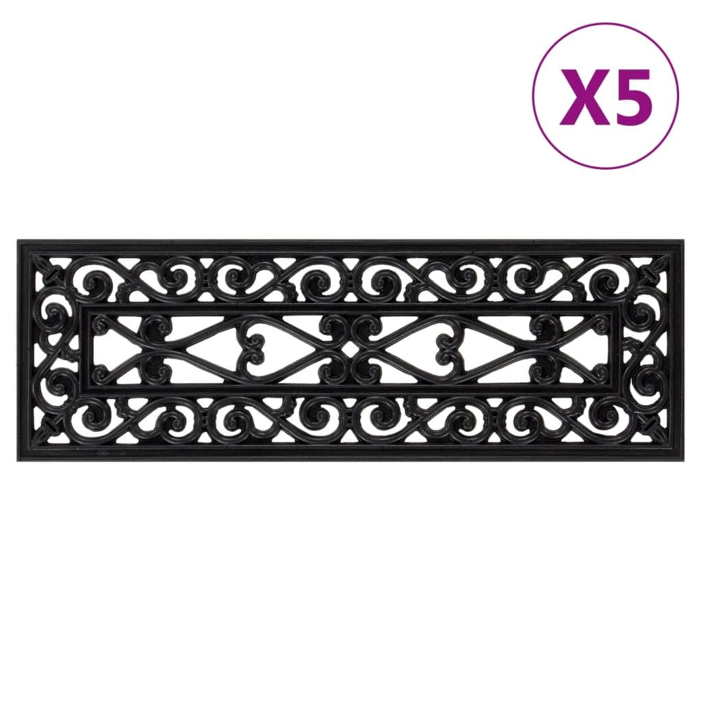 Gumowe maty na schody 5 szt. 25 x 75 cm