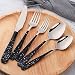 YGB Set di Posate da 30 Pezzi Posate Occidentali 304 Coltello e forchetta Set di Posate per Buffet, bistrot, Set di Posate da Campeggio Servizio per Set da 6 Posate Bianche