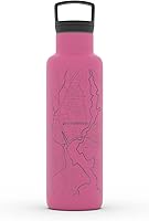 Vista 81 de Well Told Botella de agua aislada con mapa de Washington DC grabado, botella de acero inoxidable grabada (21 onzas, blanco) botella aislada de mapa