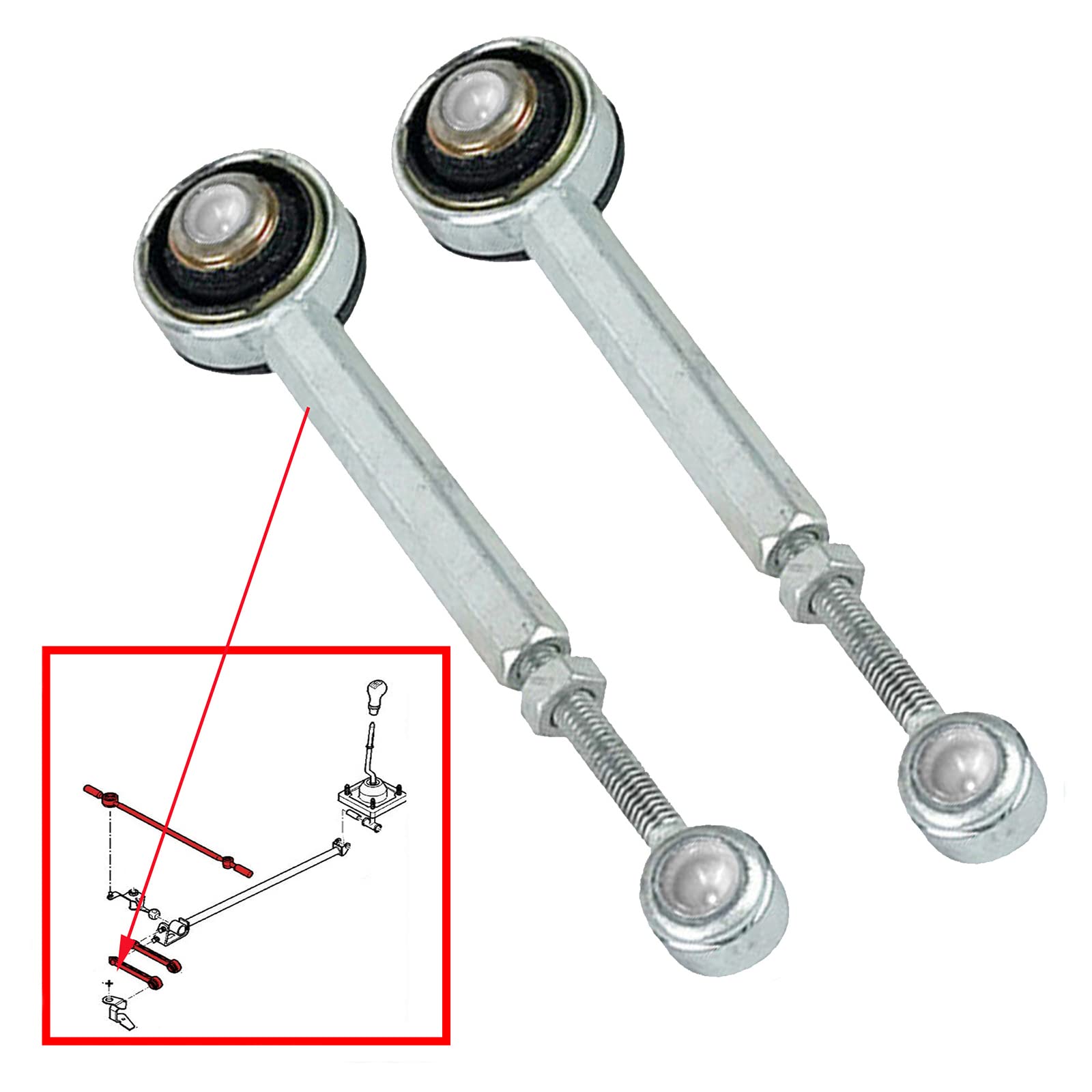 (Lot de 2) Tringleries Biellettes de Boite de Vitesse compatible pour ZX XANTIA BERLINGO XSARA 104 206 405 306 406 PARTNER - 2454A3 2454E9