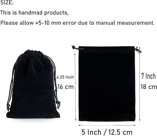 Miniatura 6 de Tendwarm 20 bolsas de terciopelo con cordón de 3 x 4 pulgadas, bolsas de joyería, bolsas de dulces, regalos de boda de Navidad