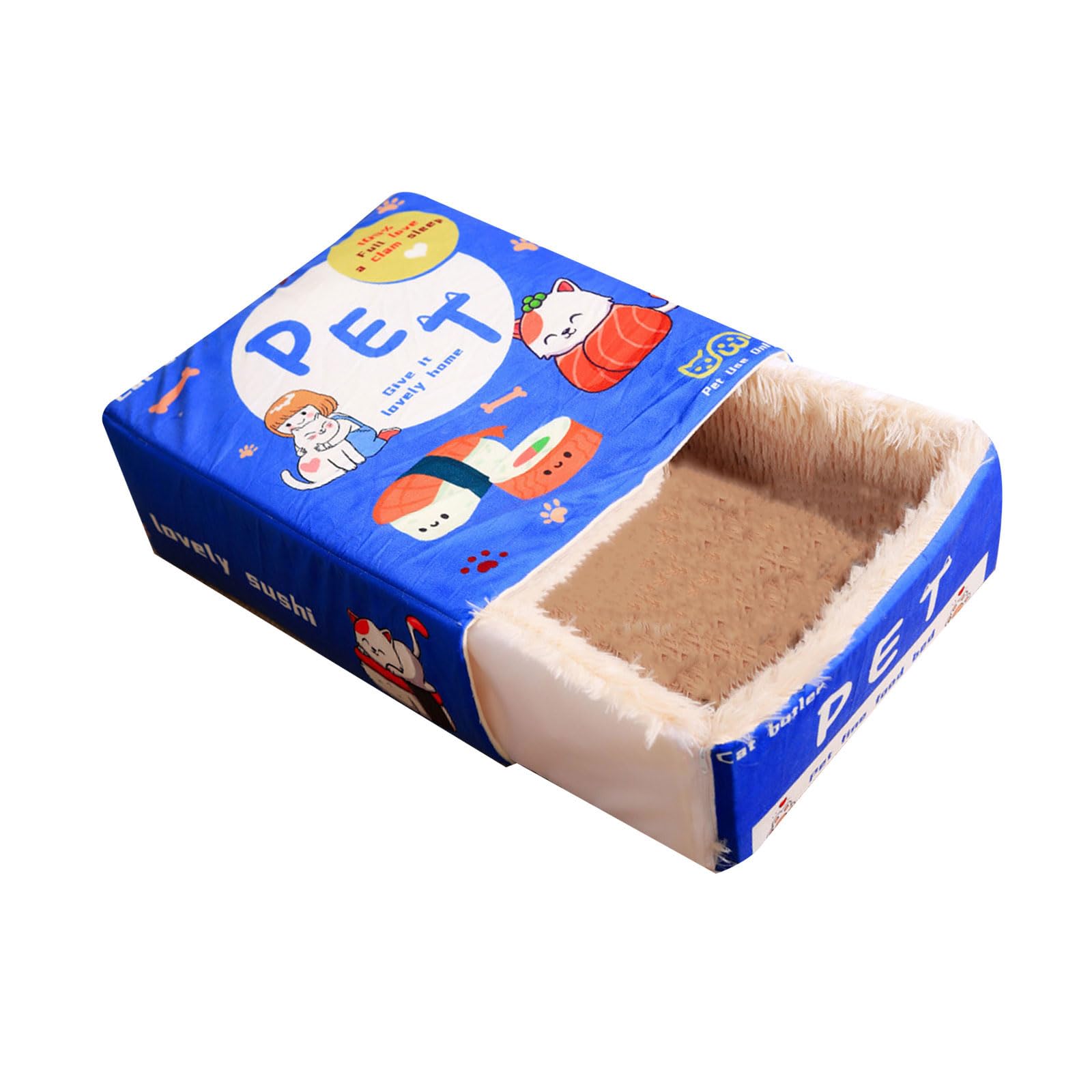 Niche de sommeil portable en peluche pour chien et chat cave bed