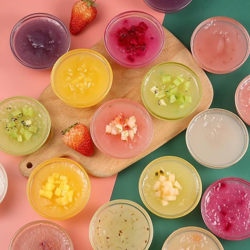 Miniatura 5 de 10 mini cuencos de preparación de comidas, 2.5 fl oz2.5 onzas, cuencos apilables de preparación de alimentos, cuencos de vidrio transparente para