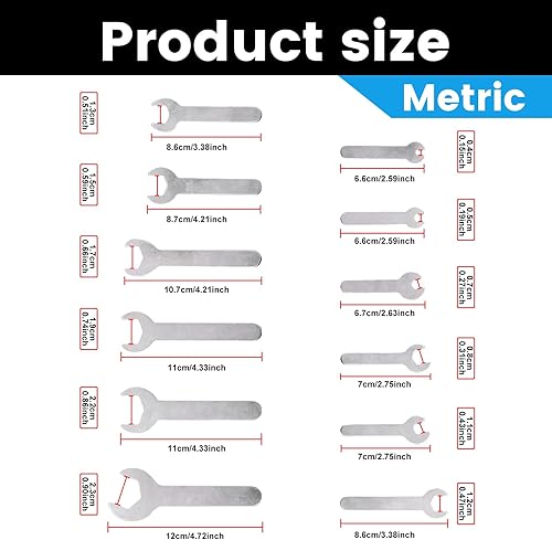 Miniatura 2 de Biqing Juego de llaves delgadas Juego de llaves súper finas de 0.079 in Métricas 0.157-0.906 in 5 puntos fuerza uniforme Adecuado para piezas