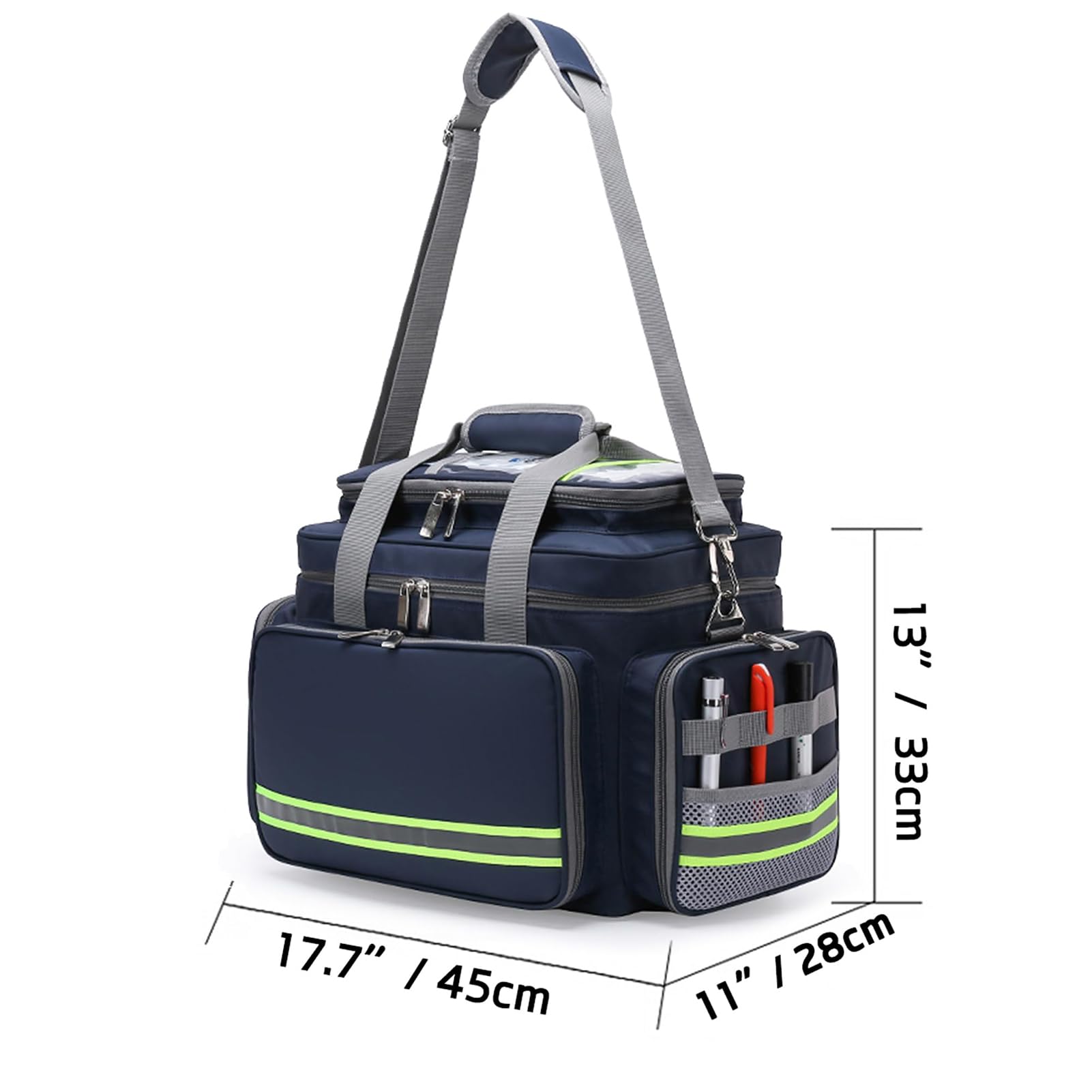 Kits De Primeros Auxilios Emergencia Vacíos, Impermeable Resistente a La Tira Reflectante Bolsa Primeros Auxilios Gran Capacidad Para Viajar, Automóvil, Lugar De Trabajo Y Al Aire Libre (solo Bolsa)
