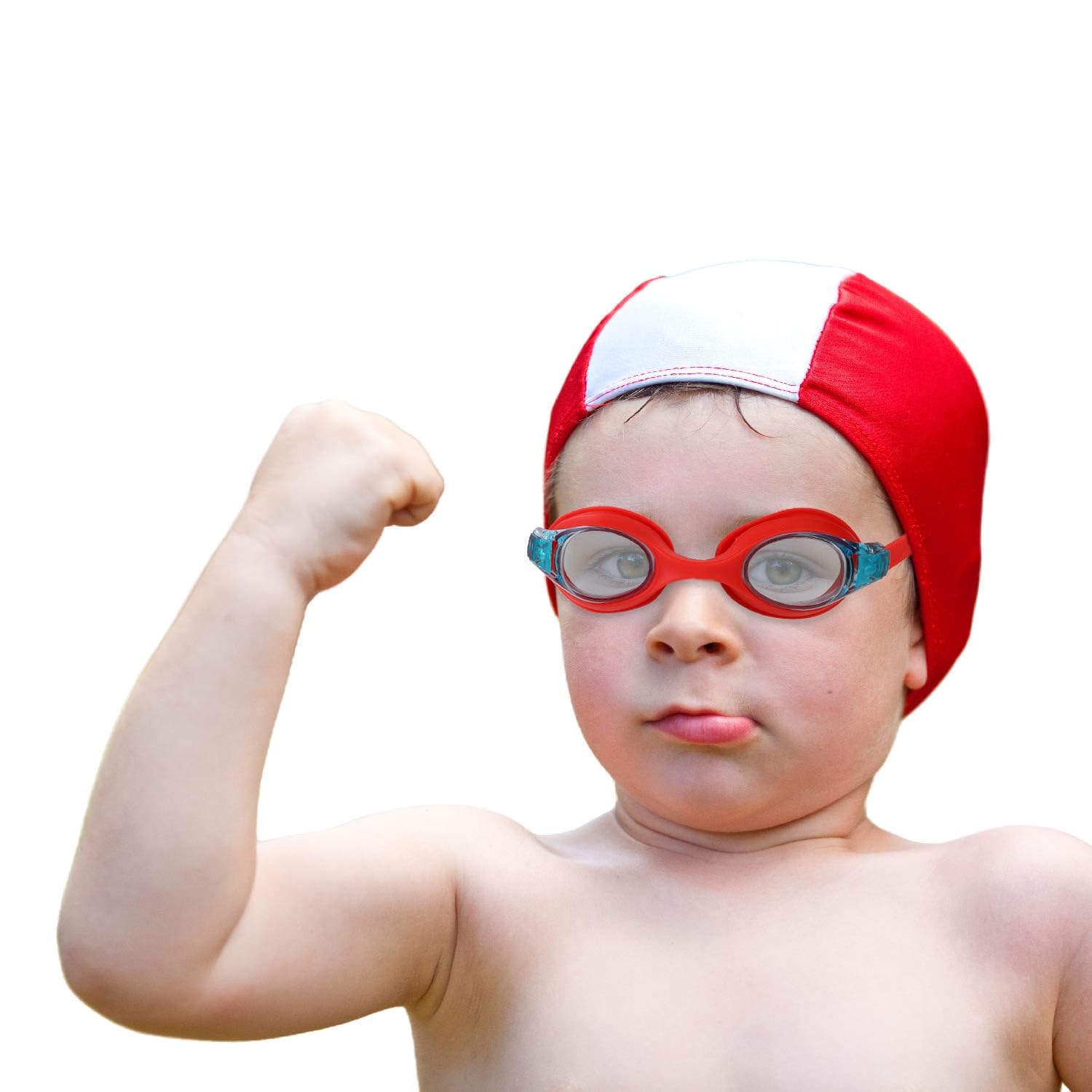 Occhialini da nuoto per bambini dai 3 ai 6 anni, senza tirare i capelli, con cinghia imbottita, occhialini da nuoto per bambini con custodia